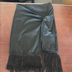 Black Fringe Skirt
